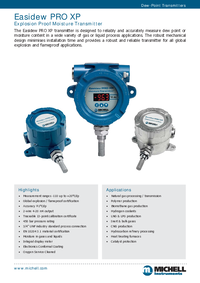 Thumbnail of document Data Sheet - Easidew Pro XP Dew Point Transmitter